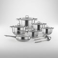 SAINT LAWRENCE 15+ Piece Stainless Steel Cookware Set with Lids and Utensils