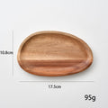 SAINT LAWRENCE Acacia Wood Irregular Serving Plate - Natural Wooden Serving Platter