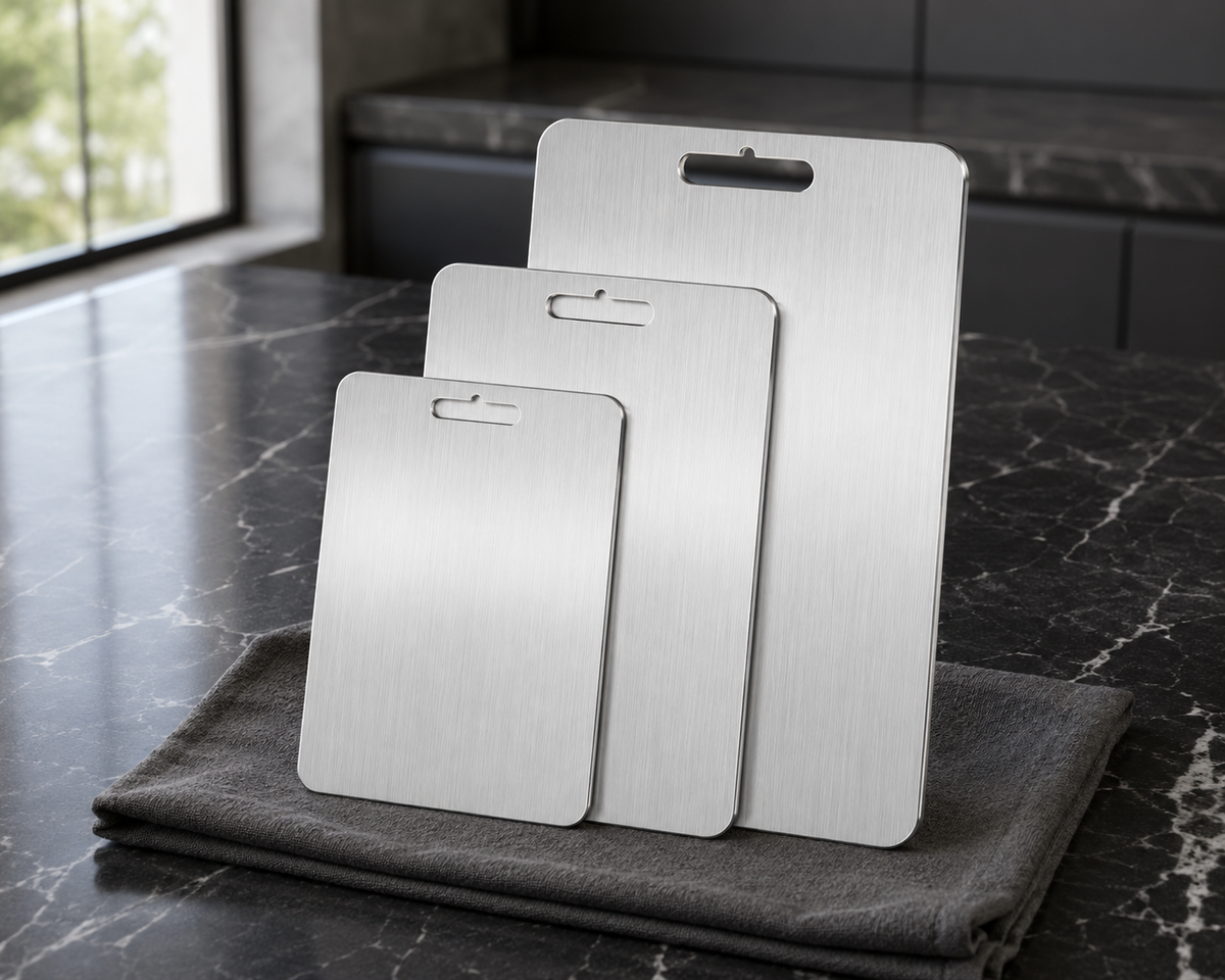 SAINT LAWRENCE Pure Titanium Cutting Board – Durable Double-Sided Non-Slip Kitchen Chopping Board