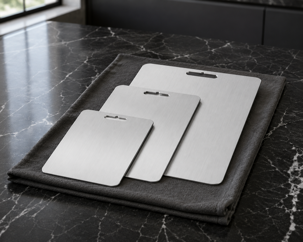 SAINT LAWRENCE Pure Titanium Cutting Board – Durable Double-Sided Non-Slip Kitchen Chopping Board