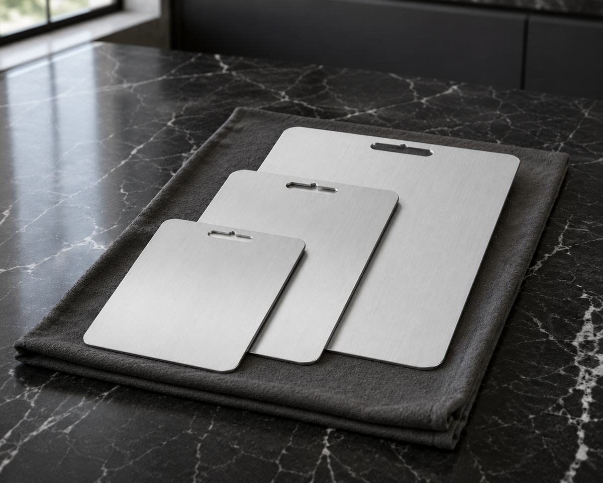 SAINT LAWRENCE Pure Titanium Cutting Board – Durable Double-Sided Non-Slip Kitchen Chopping Board