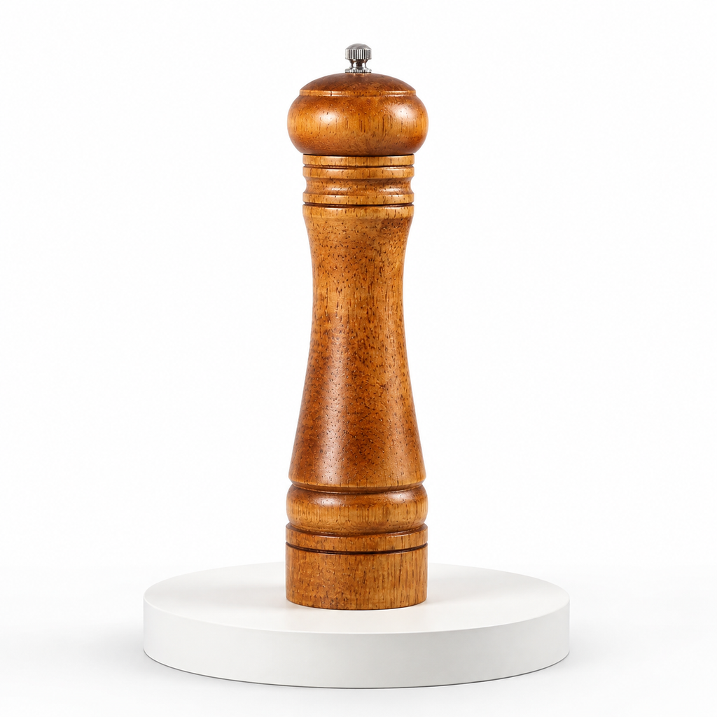 SAINT LAWRENCE Walnut Pepper Mill – Manual Ceramic Grinder, Adjustable Coarseness, 8", 10"
