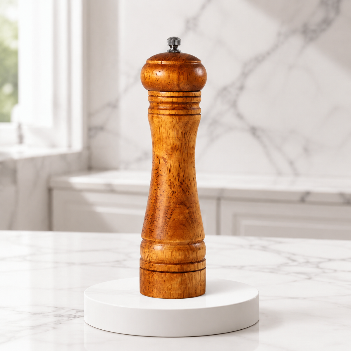 SAINT LAWRENCE Walnut Pepper Mill – Manual Ceramic Grinder, Adjustable Coarseness, 8", 10"