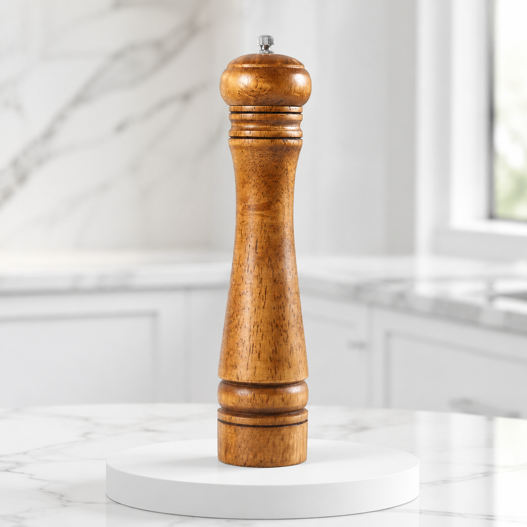 SAINT LAWRENCE Walnut Pepper Mill – Manual Ceramic Grinder, Adjustable Coarseness, 8", 10"