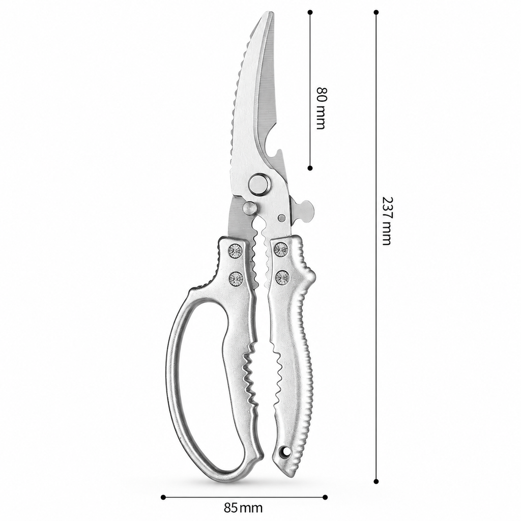 SAINT LAWRENCE Heavy Duty Kitchen Shears – Stainless Steel Multipurpose Fish & Poultry Bone Scissors with Bottle Opener
