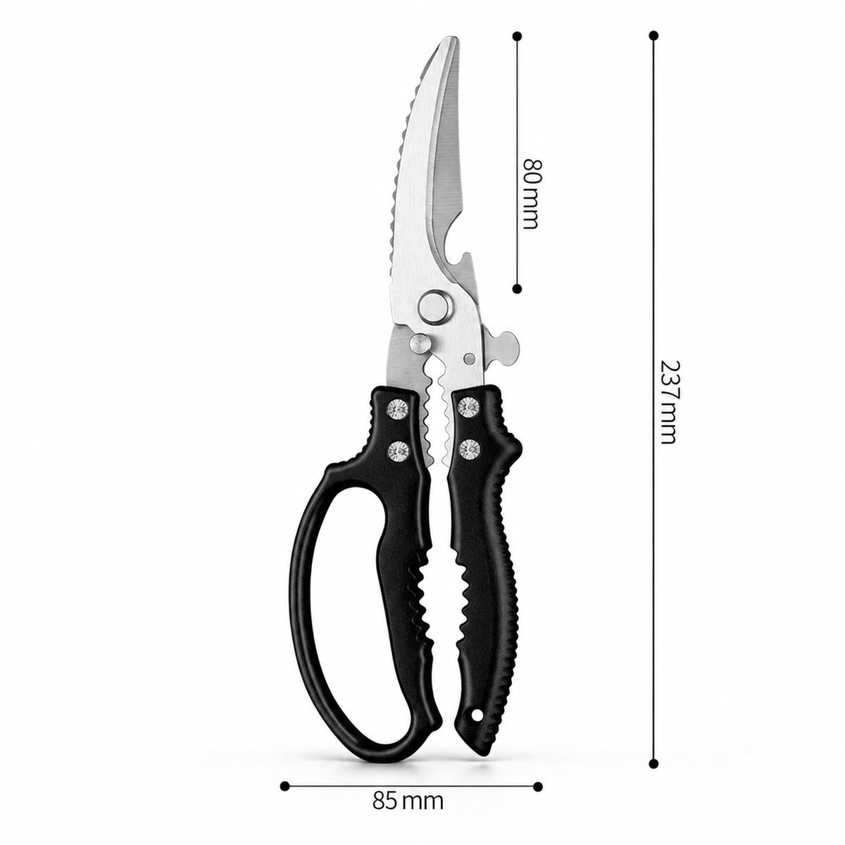 SAINT LAWRENCE Heavy Duty Kitchen Shears – Stainless Steel Multipurpose Fish & Poultry Bone Scissors with Bottle Opener
