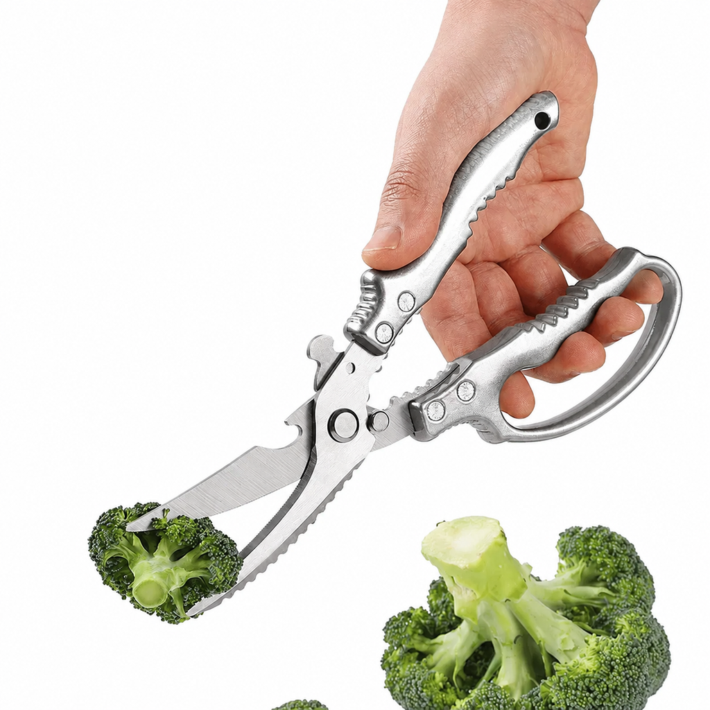 SAINT LAWRENCE Heavy Duty Kitchen Shears – Stainless Steel Multipurpose Fish & Poultry Bone Scissors with Bottle Opener