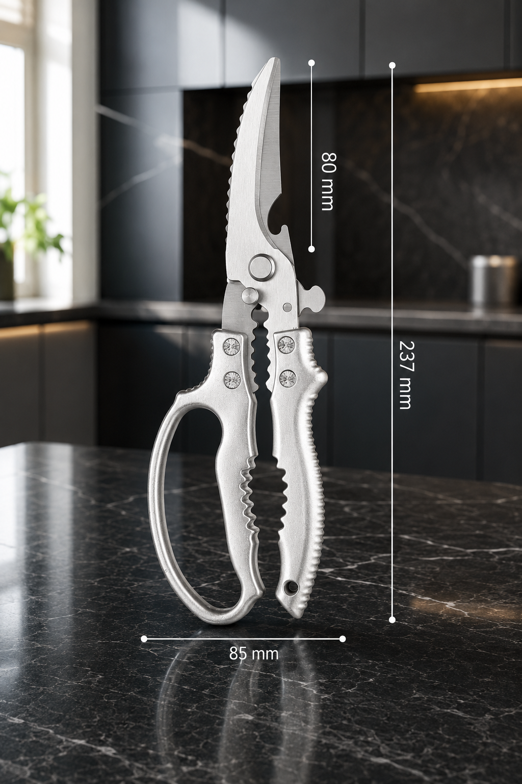 SAINT LAWRENCE Heavy Duty Kitchen Shears – Stainless Steel Multipurpose Fish & Poultry Bone Scissors with Bottle Opener