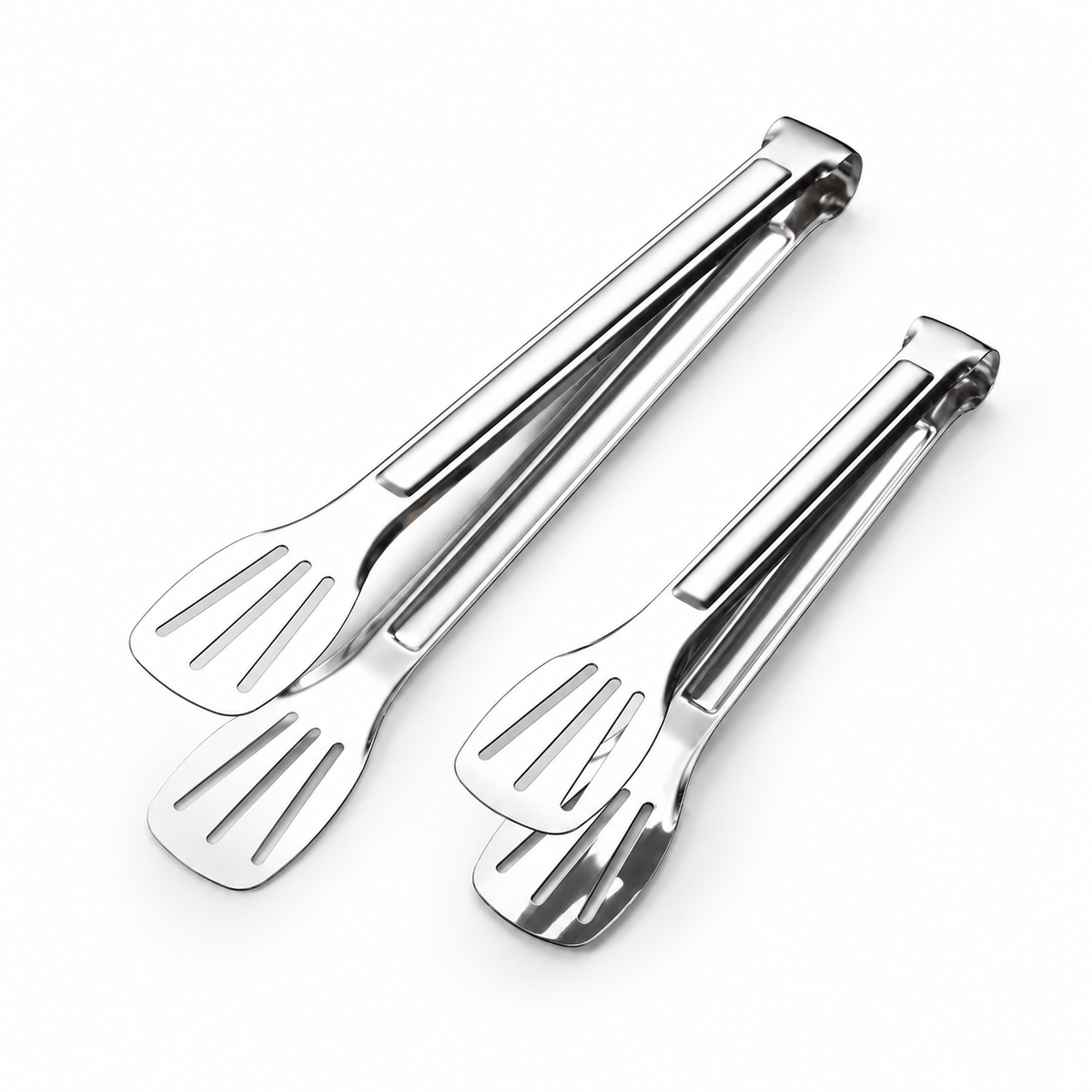 SAINT LAWRENCE Stainless Steel Kitchen Tongs – Slotted Grilling & Serving Tongs, 7"/9"/12"/14"