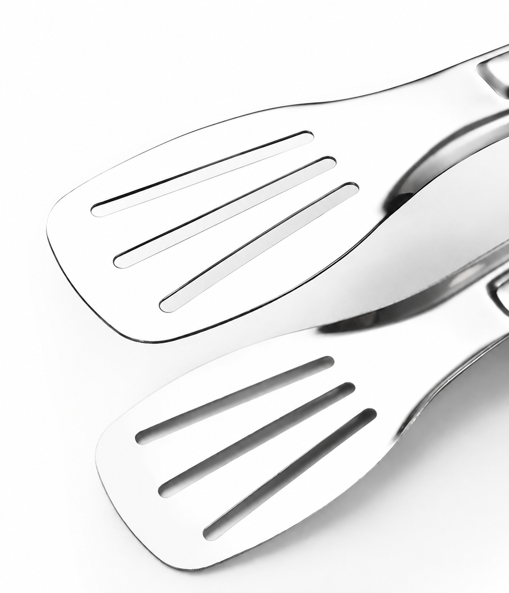SAINT LAWRENCE Stainless Steel Kitchen Tongs – Slotted Grilling & Serving Tongs, 7"/9"/12"/14"