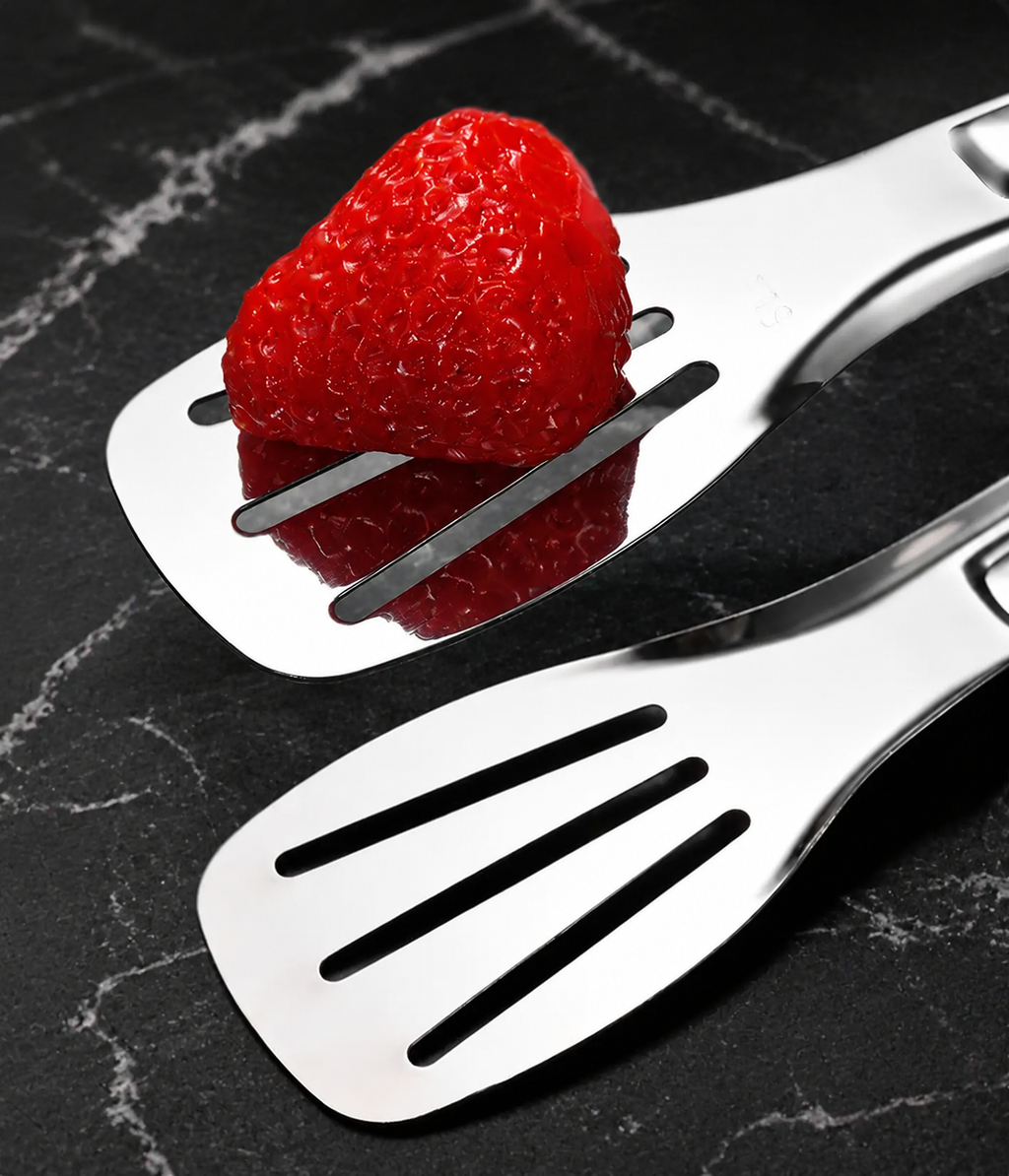 SAINT LAWRENCE Stainless Steel Kitchen Tongs – Slotted Grilling & Serving Tongs, 7"/9"/12"/14"