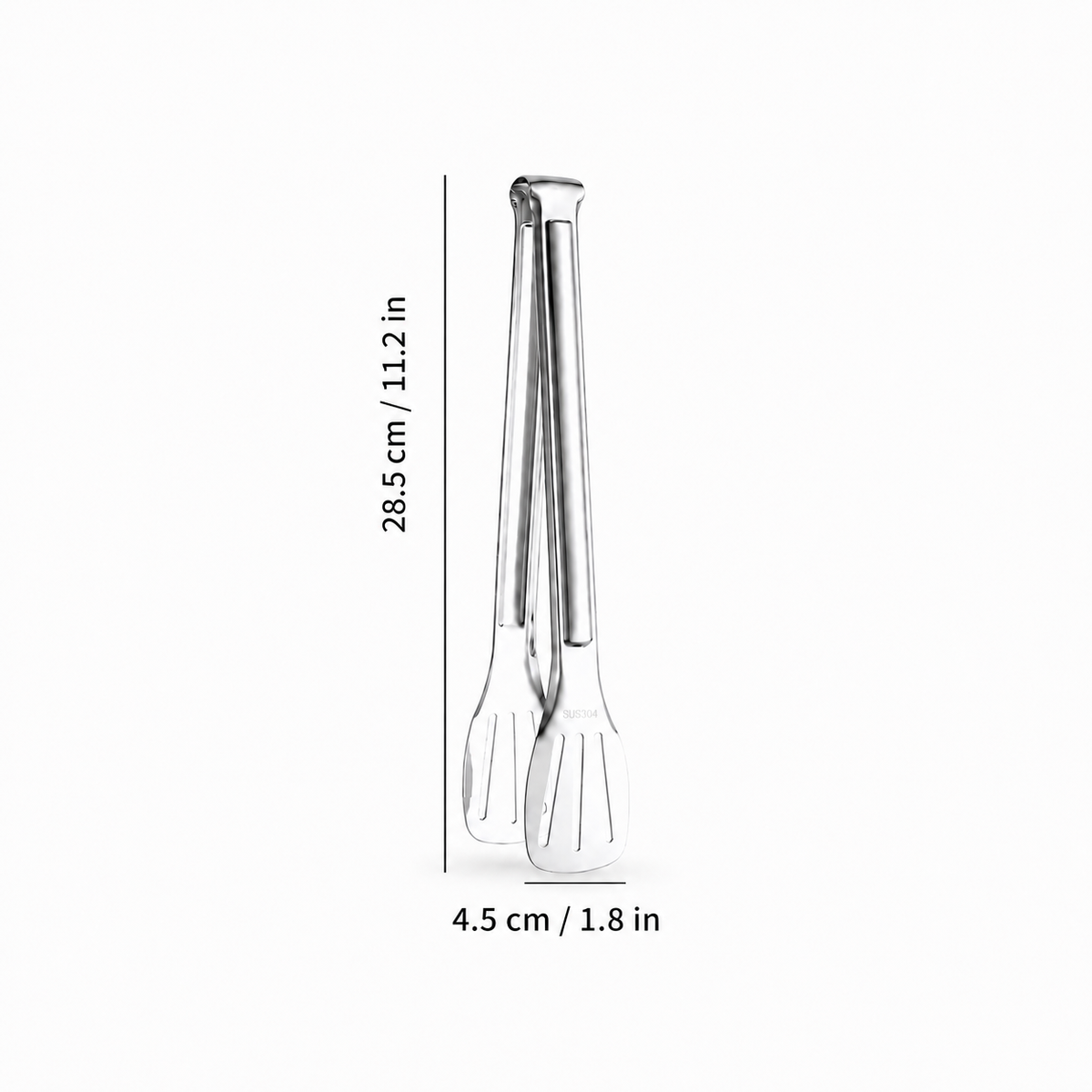 SAINT LAWRENCE Stainless Steel Kitchen Tongs – Slotted Grilling & Serving Tongs, 7"/9"/12"/14"