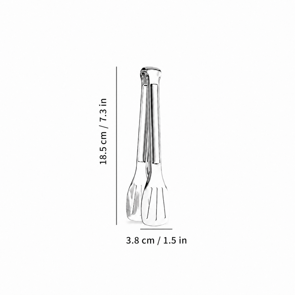 SAINT LAWRENCE Stainless Steel Kitchen Tongs – Slotted Grilling & Serving Tongs, 7"/9"/12"/14"