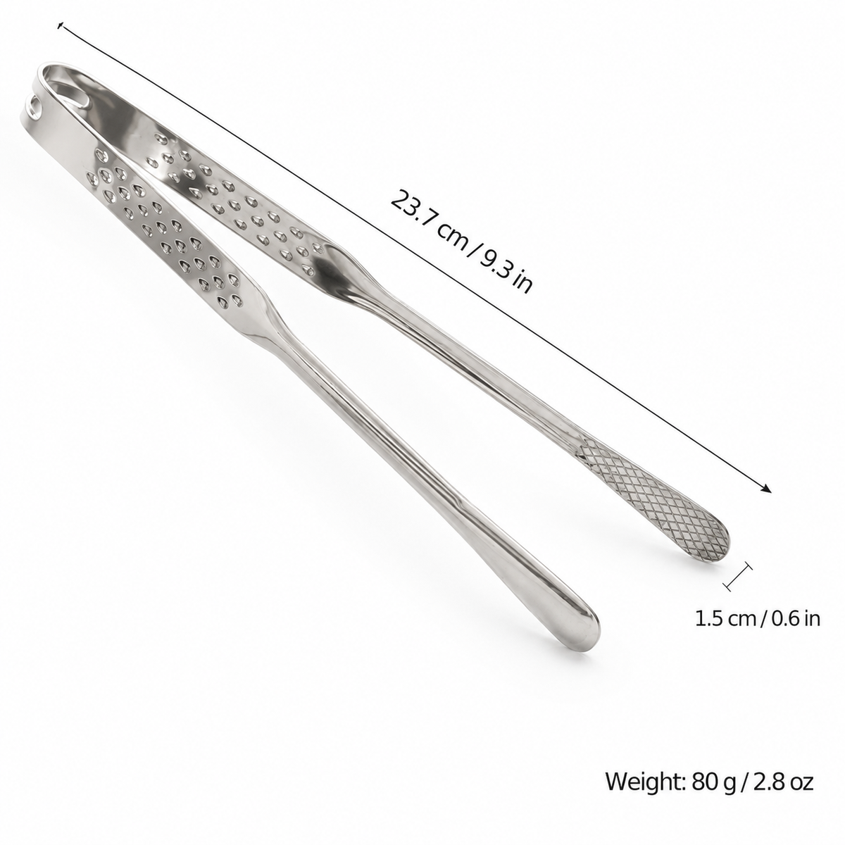SAINT LAWRENCE 316 Stainless Steel BBQ Tongs — Non-Slip Grilling & Serving Tongs, Short/Long