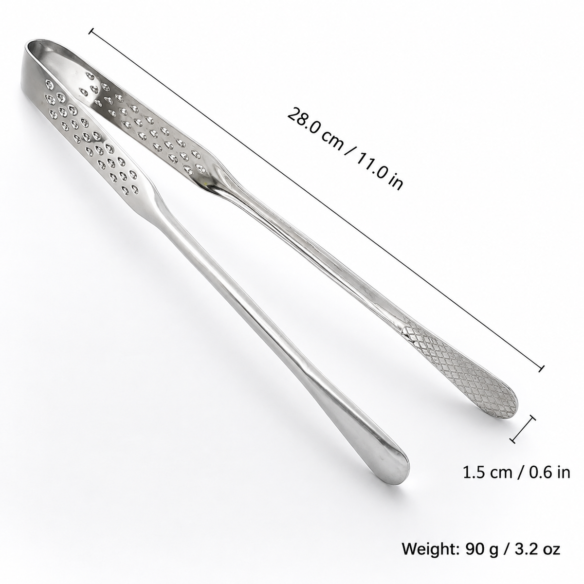 SAINT LAWRENCE 316 Stainless Steel BBQ Tongs — Non-Slip Grilling & Serving Tongs, Short/Long