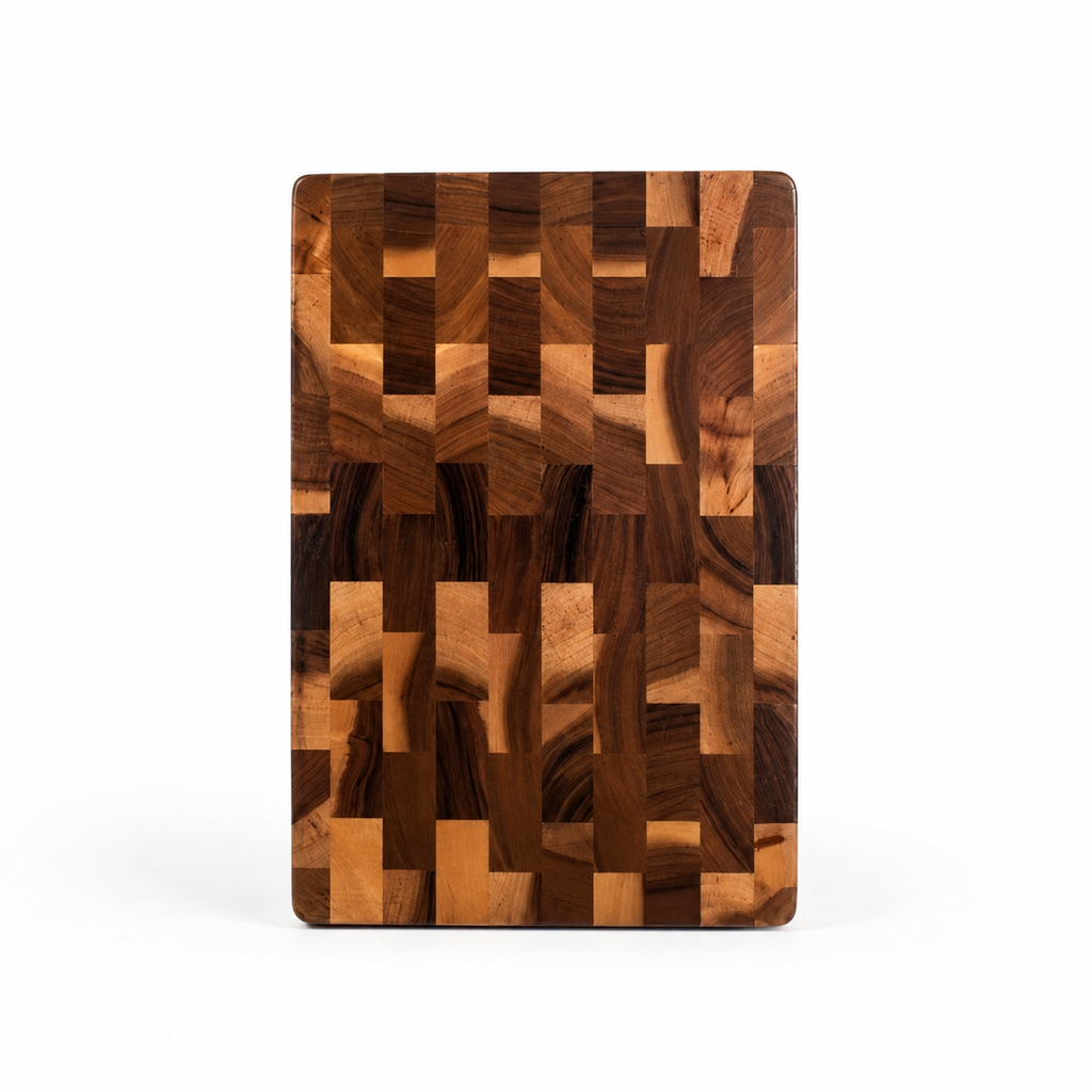 SAINT LAWRENCE End Grain Acacia Wood Cutting Board – Durable Wooden Chopping Board, Medium & Large