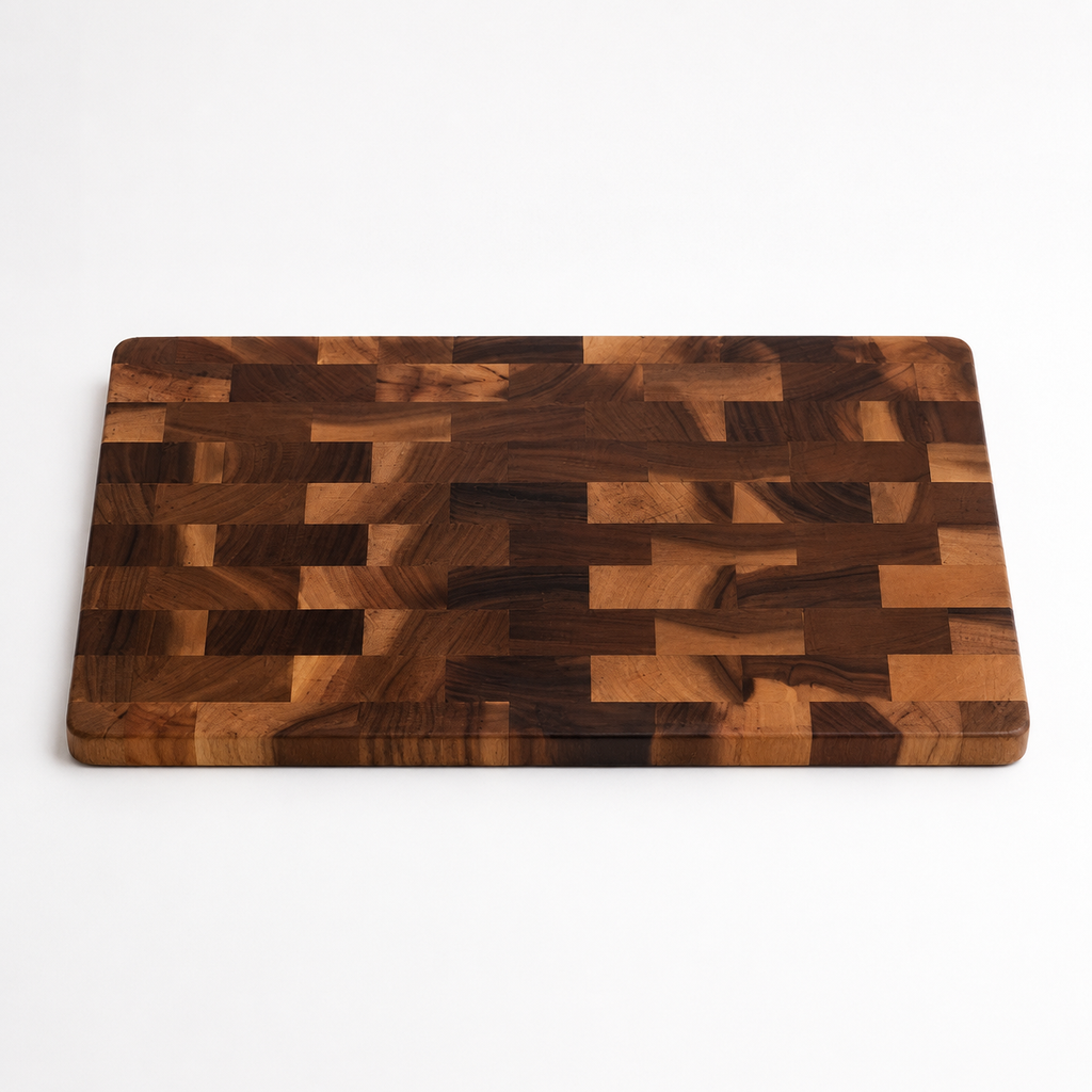 SAINT LAWRENCE End Grain Acacia Wood Cutting Board – Durable Wooden Chopping Board, Medium & Large
