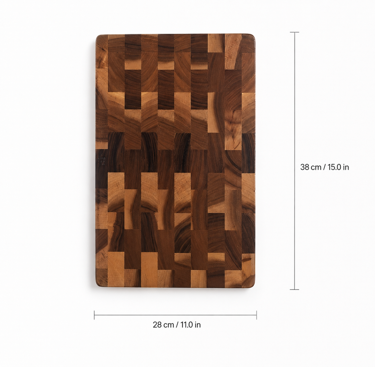 SAINT LAWRENCE End Grain Acacia Wood Cutting Board – Durable Wooden Chopping Board, Medium & Large