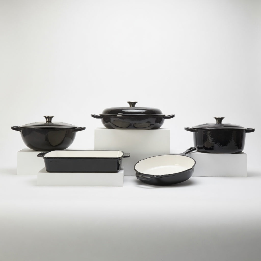SAINT LAWRENCE 5-Piece Nontoxic Enameled Cast Iron Cookware Set