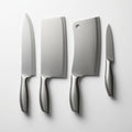 SAINT LAWRENCE 4 Piece Stainless Steel Knives - Chinese Chef's Knife, Cleaver, Utility & Paring