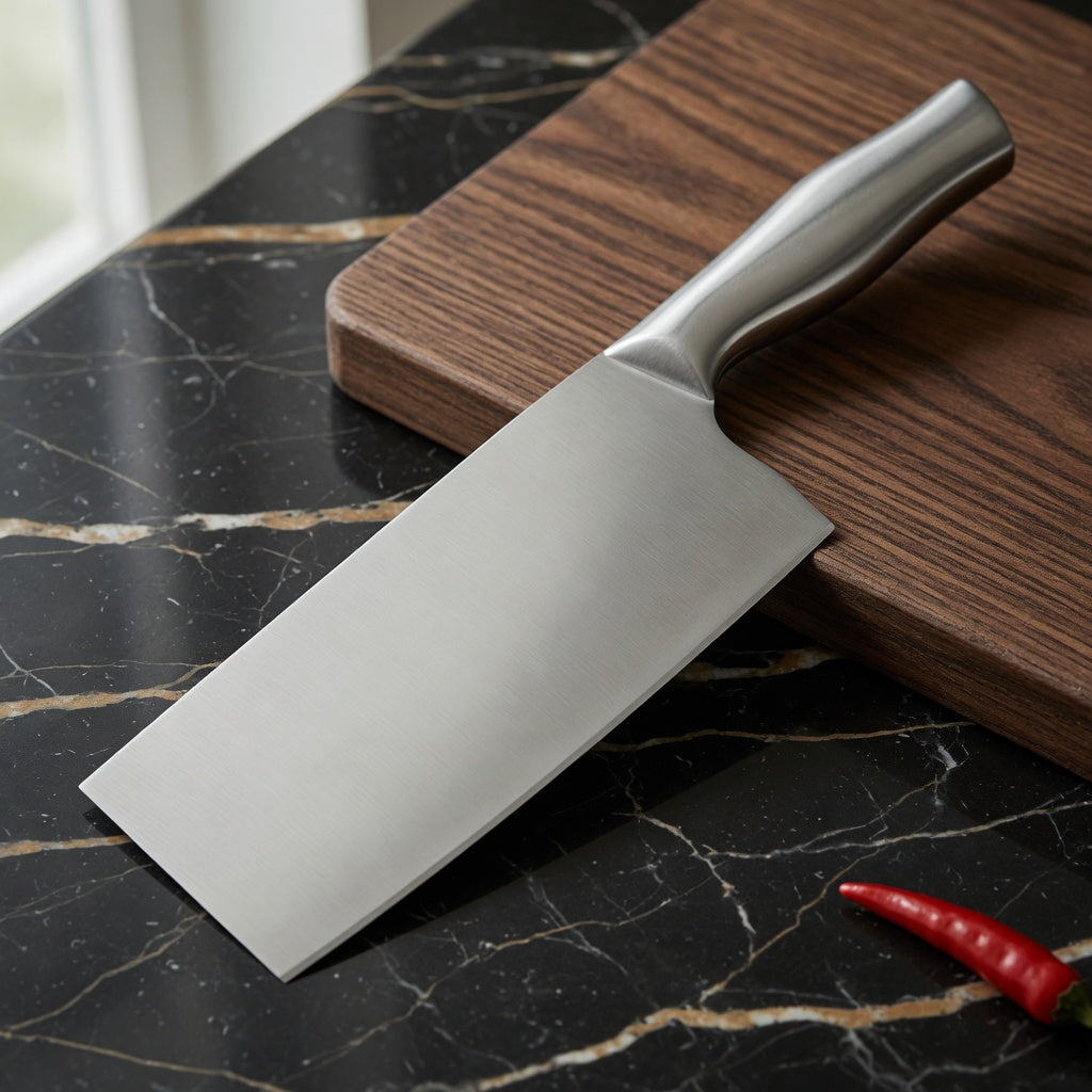SAINT LAWRENCE 4 Piece Stainless Steel Knives - Chinese Chef's Knife, Cleaver, Utility & Paring